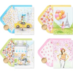 City Fashion Birthday Card Assortment – Designed by Bella Pilar, 4-Count