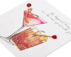 Cocktails Anniversary Greeting Card