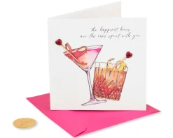 Cocktails Anniversary Greeting Card