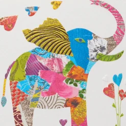 Collage Elephant Birthday Greeting Card – Designed by House of Turnowsky
