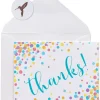 Confetti Thank You Boxed Blank Note Cards with Envelopes, 16-Count