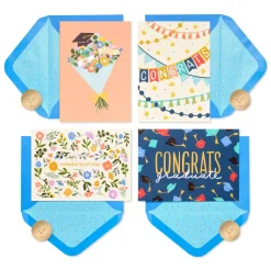 Congratulations Designs Graduation Cards Pack with Envelopes, 20-Count