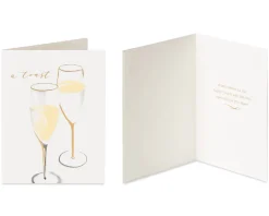 Congratulations Toast Wedding Greeting Card Bundle, 2-Count
