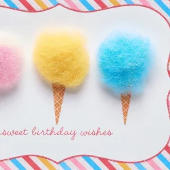 Cotton Candy Birthday Greeting Card