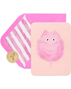 Cotton Candy Cat Birthday Greeting Card