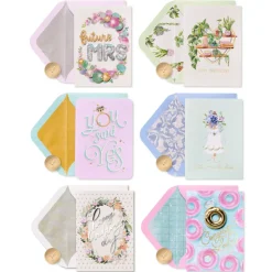 6-Count Wedding Celebrations Greeting Card Assortment