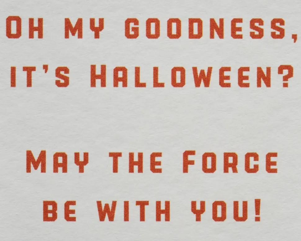C3PO Papyrus Star Wars Halloween Greeting Card