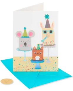 Cute Cakes Birthday Greeting Card