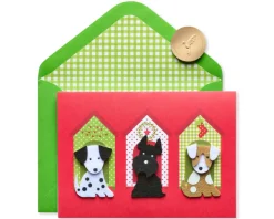 Dog Houses Christmas Greeting Card