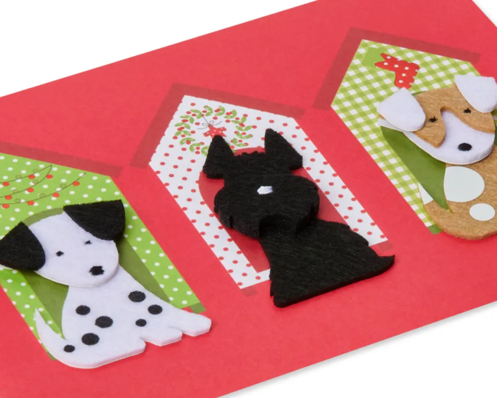 Dog Houses Christmas Greeting Card