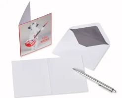 Dog with Guitar Blank Note Cards with Envelopes, 12-Count