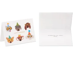 Dogs and Banner Birthday Greeting Card Bundle, 2-Count