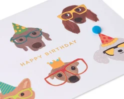 Dogs with Glasses Birthday Greeting Card