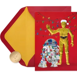 Droids to the World Star Wars Holiday Boxed Cards, 12-Count