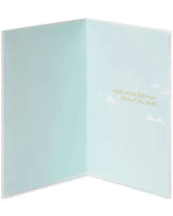 Drone Carrying Cake Birthday Greeting Card