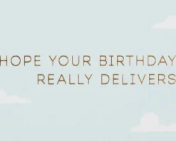 Drone Carrying Cake Birthday Greeting Card