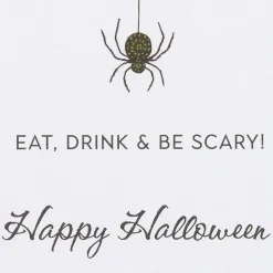 Eat, Drink & Be Scary Halloween Greeting Card – Designed by Bella Pillar