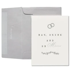Eat, Drink, Be Married Wedding Greeting Card