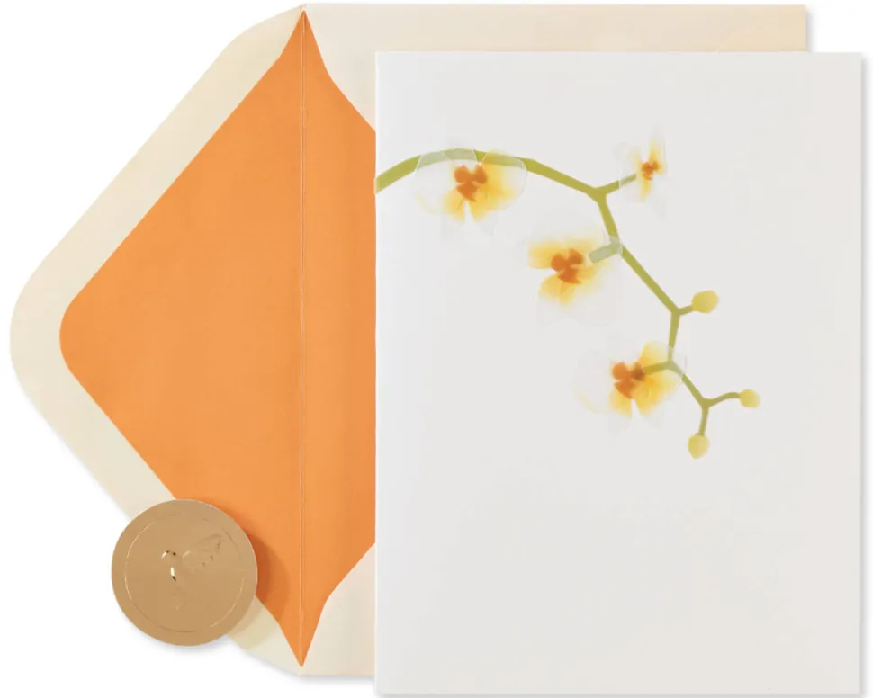 Elegant Flowers Blank Greeting Card