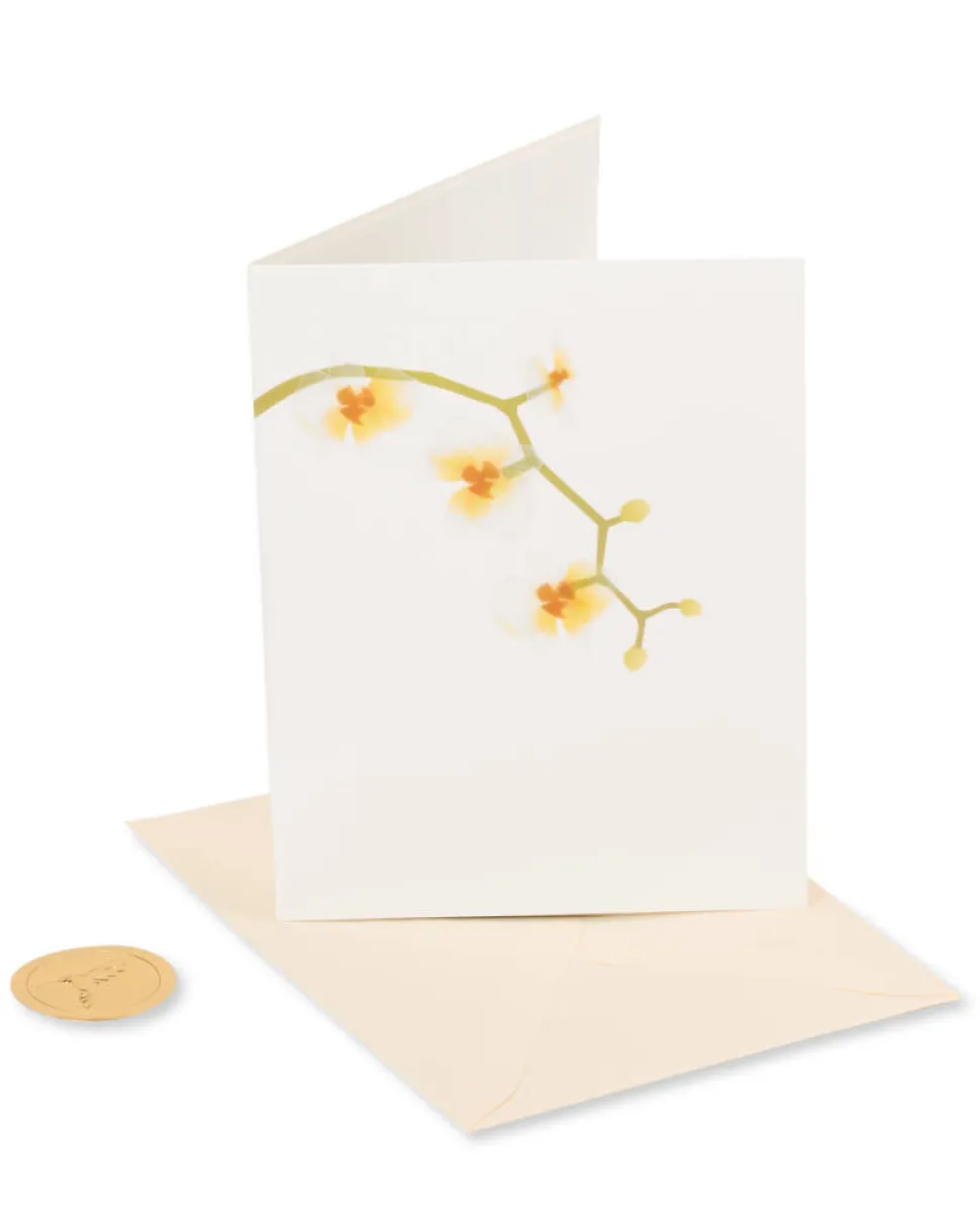 Elegant Flowers Blank Greeting Card