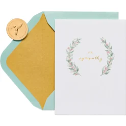 Elegant Greenery Sympathy Greeting Card