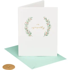 Elegant Greenery Sympathy Greeting Card