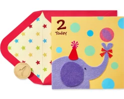 Elephant 2nd Birthday Greeting Card