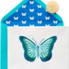 Embroidered Butterfly Birthday Greeting Card