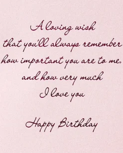 Embroidered Flowers Birthday Greeting Card