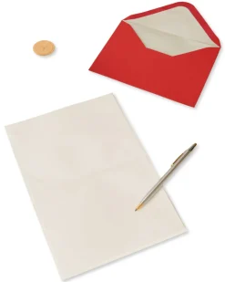 Embroidered Heart Blank Greeting Card