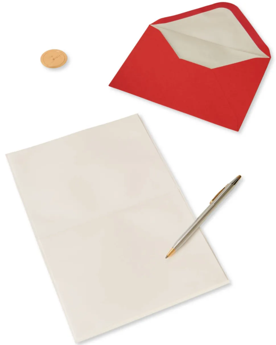 Embroidered Heart Blank Greeting Card