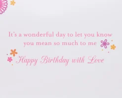 Embroidered with Flowers Birthday Greeting Card for Mom