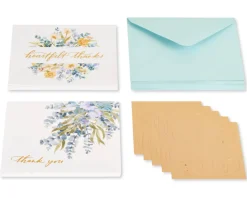 Eucalyptus Leaves Thank You Boxed Blank Note Cards with Envelopes, 20-Count