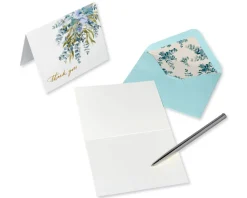 Eucalyptus Leaves Thank You Boxed Blank Note Cards with Envelopes, 20-Count