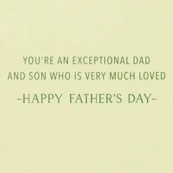 Exceptional Dad and Son Father’s Day Greeting Card for Son