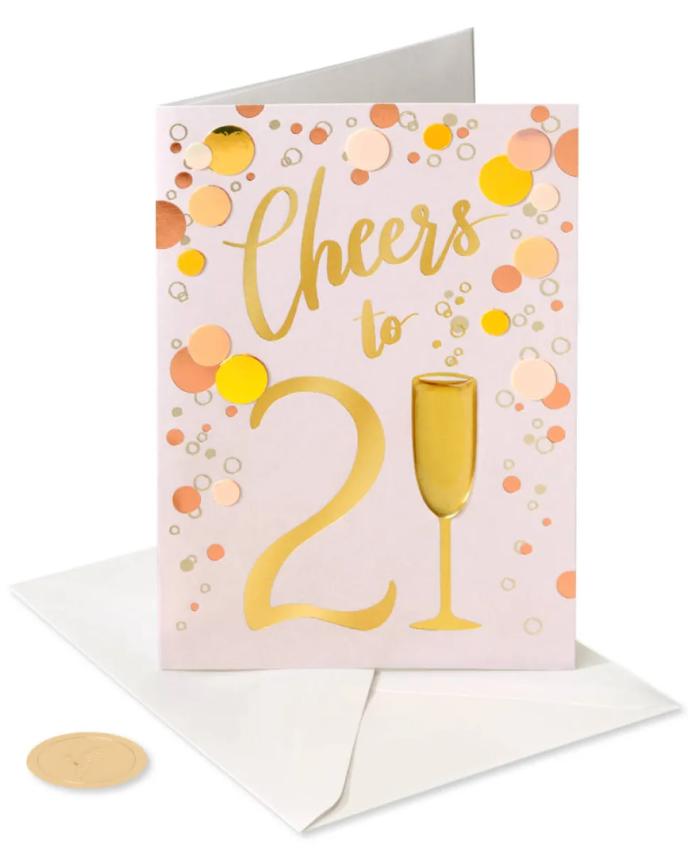 Extra Cheers 21st Birthday Greeting Card