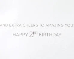 Extra Cheers 21st Birthday Greeting Card