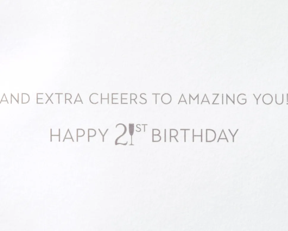Extra Cheers 21st Birthday Greeting Card