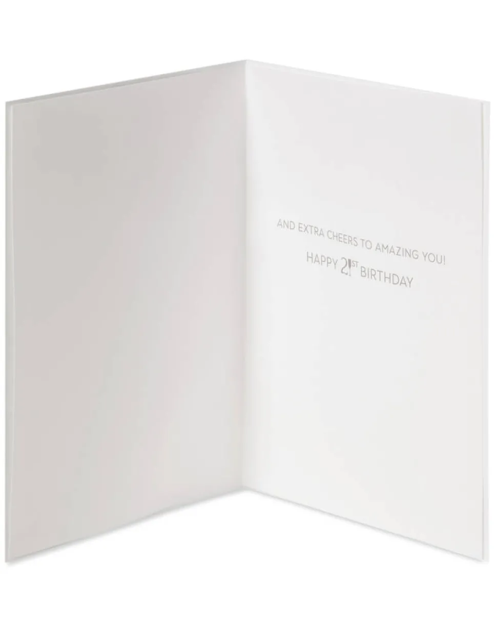 Extra Cheers 21st Birthday Greeting Card