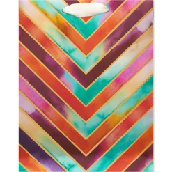 Fall Chevron Papyrus Large Gift Bag for Fall, 1 Bag