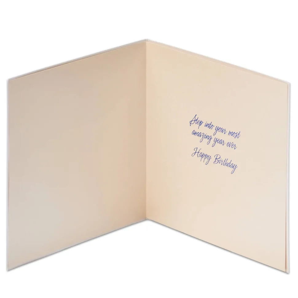 Fashion Feather Heels Birthday Greeting Card