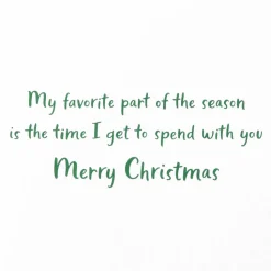 Favorite Part Christmas Greeting Card for Grandma