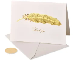 Feather Blank Thank You Greeting Card