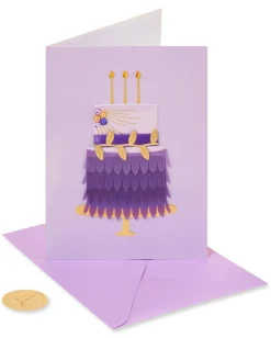 Feather Cake Birthday Greeting Card
