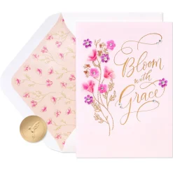 Feminine Blank Thinking of You Greeting Card