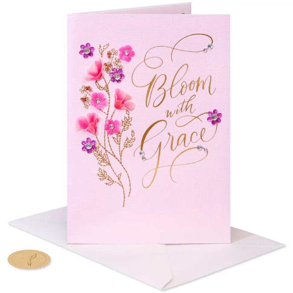 Feminine Blank Thinking of You Greeting Card