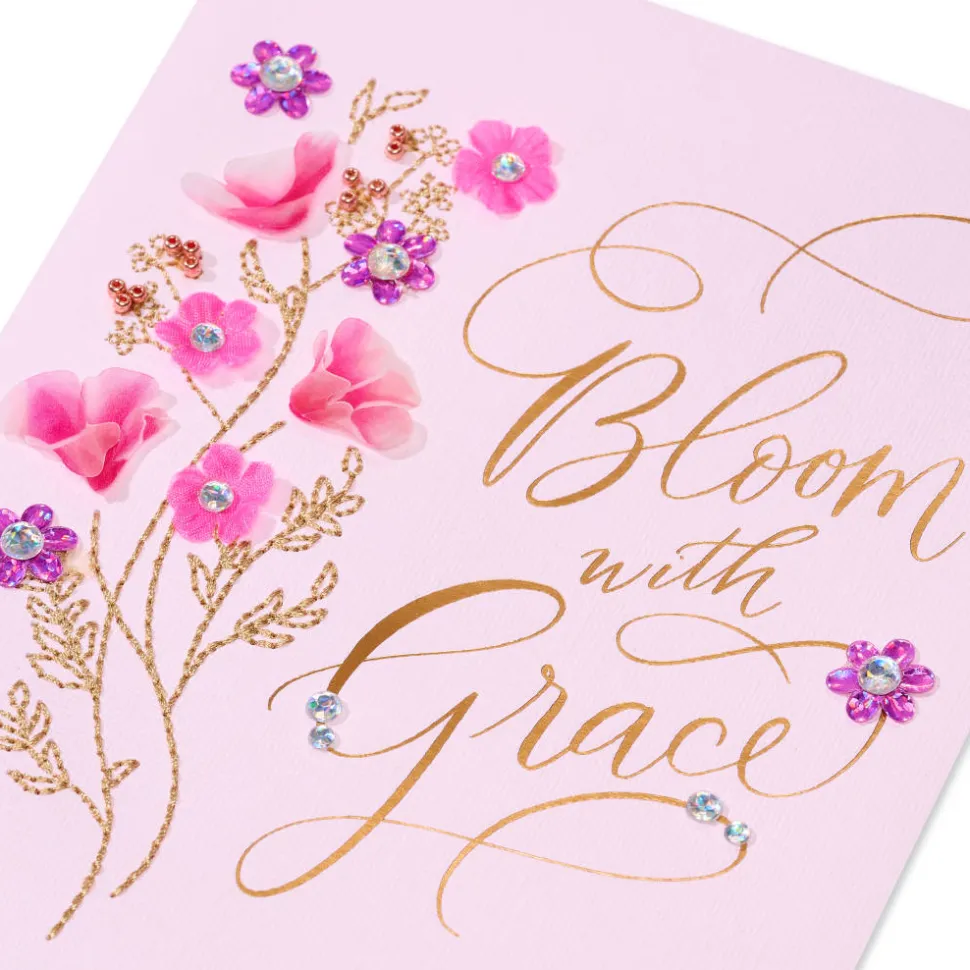 Feminine Blank Thinking of You Greeting Card