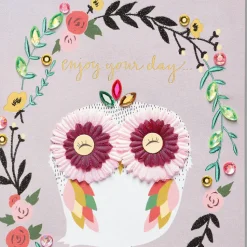 Femme Owl Birthday Greeting Card
