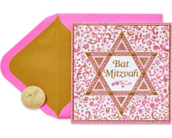Fine Young Woman Bat Mitzvah Greeting Card