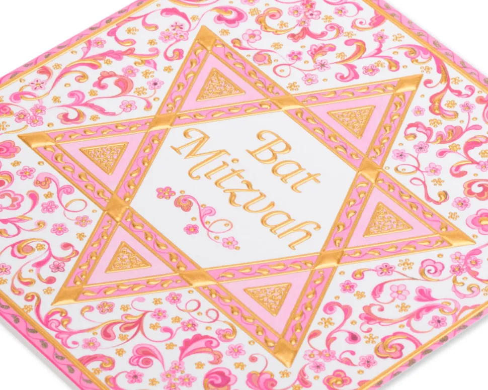 Fine Young Woman Bat Mitzvah Greeting Card